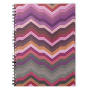Color Abstract Retro Striped Background, Fashion Z Notebook