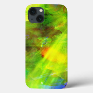 color abstract seamless background green, yellow iPhone 13 case