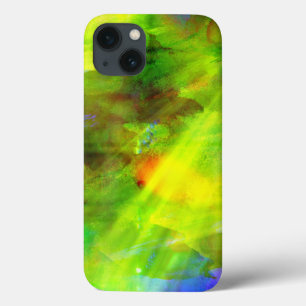 color abstract seamless background green, yellow iPhone 13 case