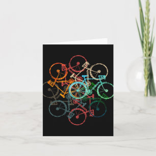 Color Bicycles Cycling Biking Black  Card