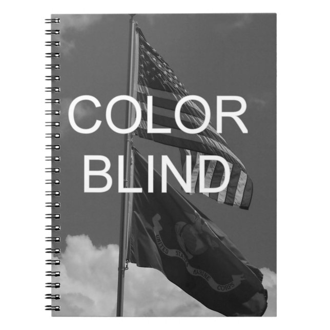 Color Blind Greyscale Flags Notebook (Front)