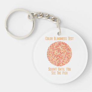 Color Blind T Shirt - Funny Color Blindness Test Key Ring