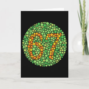 Color Blind Test 67 Six Seven Polka Dot Teacher Nu Card