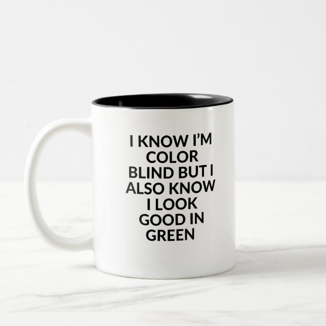 Color blind Two-Tone coffee mug (Left)