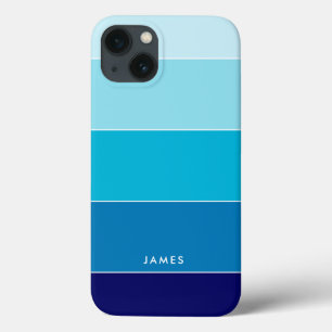 Color Block Blue Horizontal Stripes iPhone 13 Case
