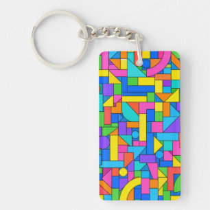 Color Block Disorder Key Ring
