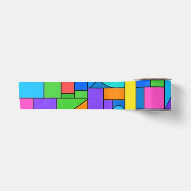 Color Block Disorder Satin Ribbon (Front)