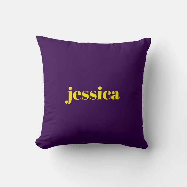 Color block minimalist custom name  cushion (Front)
