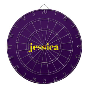 Color block minimalist custom name  dartboard