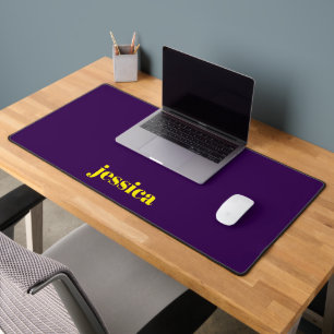 Color block minimalist custom name  desk mat