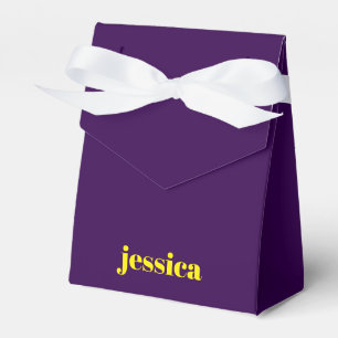 Color block minimalist custom name favour box