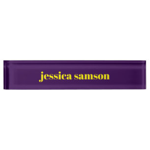 Color block minimalist custom name nameplate