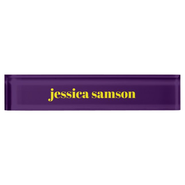 Color block minimalist custom name  nameplate (Front)