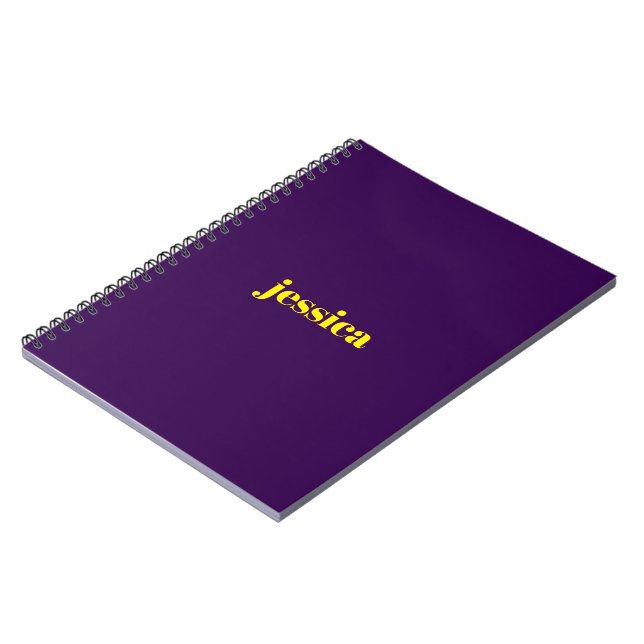 Color block minimalist custom name  notebook (Left Side)