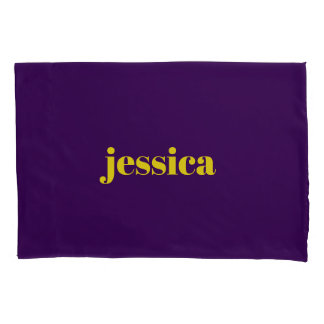 Color block minimalist custom name  pillowcase