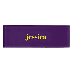 Color block minimalist custom name  tag