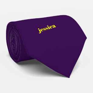 Color block minimalist custom name tie