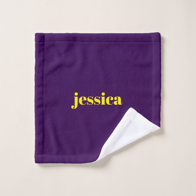 Color block minimalist custom name  wash cloth (Wash Cloth)