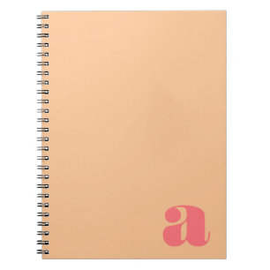 Color Block Monogram Initial Letter  Notebook