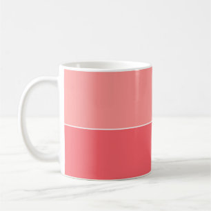 Color Block Name Pink Red Stripes Coffee Mug