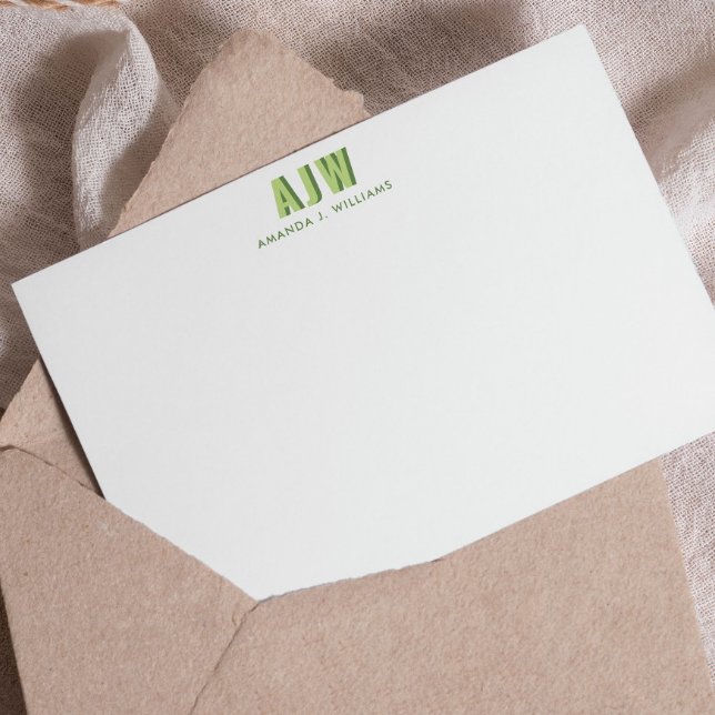 COLOR BLOCK SHADOW LETTER CUSTOM MONOGRAM  CARD (Creator Uploaded)