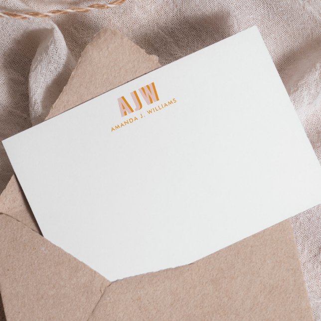 COLOR BLOCK SHADOW LETTER CUSTOM MONOGRAM  CARD (Creator Uploaded)