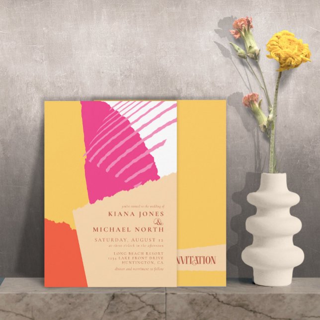 Color Block Wedding Summer ID740 Invitation (Creator Uploaded)