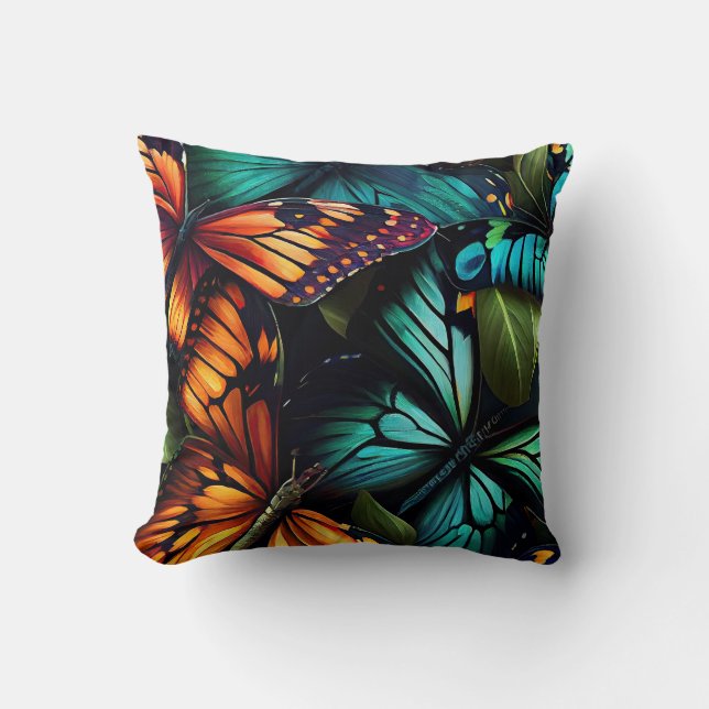 Color Burst – Butterflies in Motion Cushion (Front)