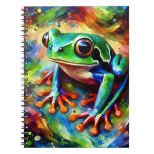 Color burst Jungle Frog Notebook