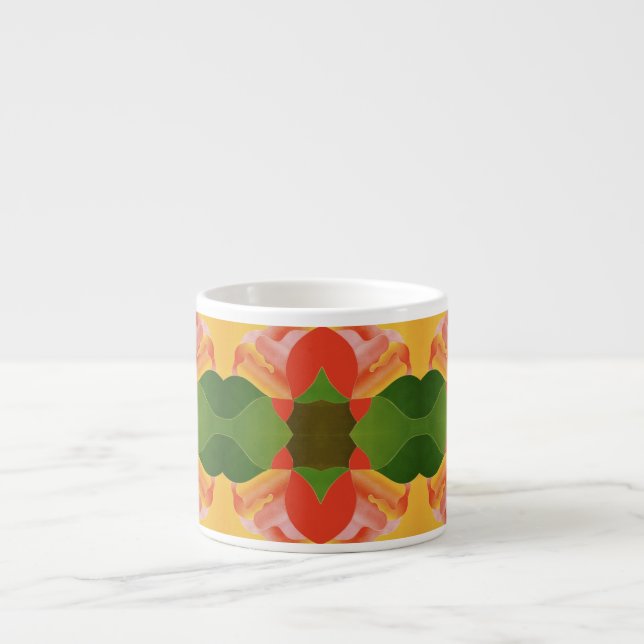 Color Burst Kaleidoscope Espresso Cup (Front)