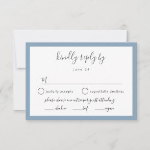 COLOR CHANGEable meal choices wedding rsvp card