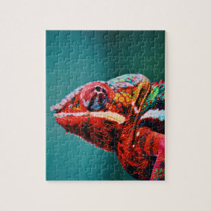 Color Changing Rainbow Chameleon Reptile Jigsaw Puzzle