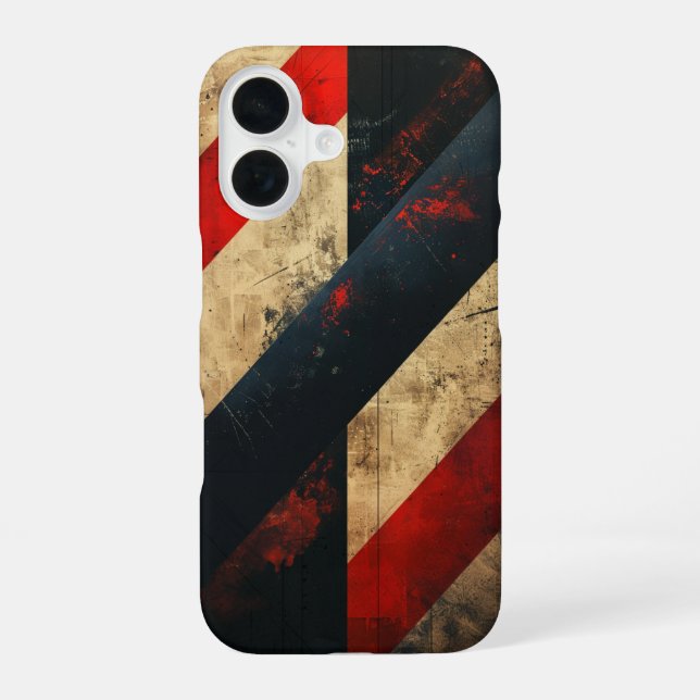 Color Chaos Composition iPhone 16 Case (Back)