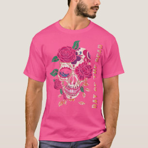 Color Creepy Sugar Bone Souls Day Muertos Day Dead T-Shirt