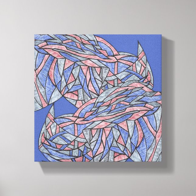 Color Echoes Vibrant Modern Abstract Canvas (Front)