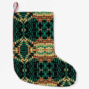 Color Engraving pattern. Vintage illustrationabstr Small Christmas Stocking