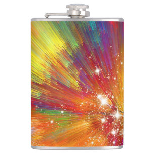 Color Explosion Hip Flask