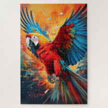 Color Explosion Parrot Art Jigsaw