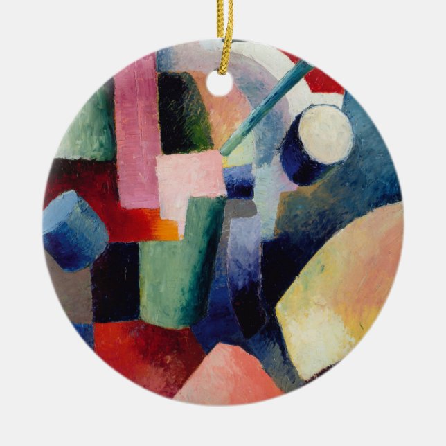 color form ceramic tree decoration (Front)