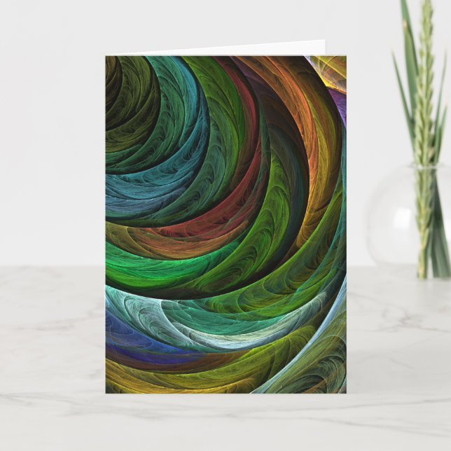 Color Glory Modern Abstract Art Pattern Elegant Card (Front)