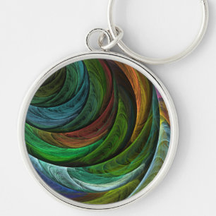 Color Glory Modern Abstract Art Pattern Elegant Key Ring