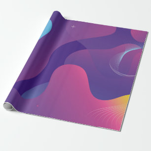 Color gradient background design. Abstract geometr Wrapping Paper