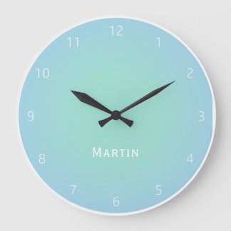 color gradient NCS Turquoise / Light Blue Large Clock