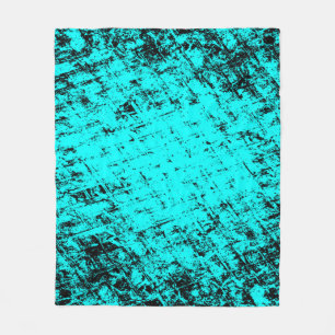 Color grunge turquoise background. Halftone elemen Fleece Blanket