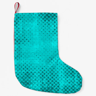 Color grunge turquoise background. Halftone elemen Small Christmas Stocking