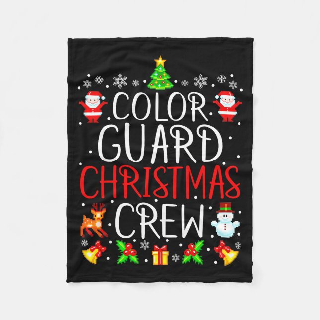 Color Guard Christmas Crew Matching Xmas  Fleece Blanket (Front)