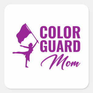 Color Guard Flag Corps Dance Marching Band Student Square Sticker