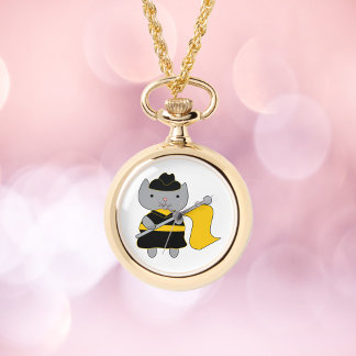 Color Guard Gray Cat Black and Yellow Watch