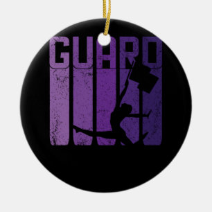 Color Guard Marching Band Flag Girl Cheerleading C Ceramic Tree Decoration