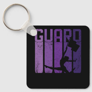 Color Guard Marching Band Flag Girl Cheerleading C Key Ring